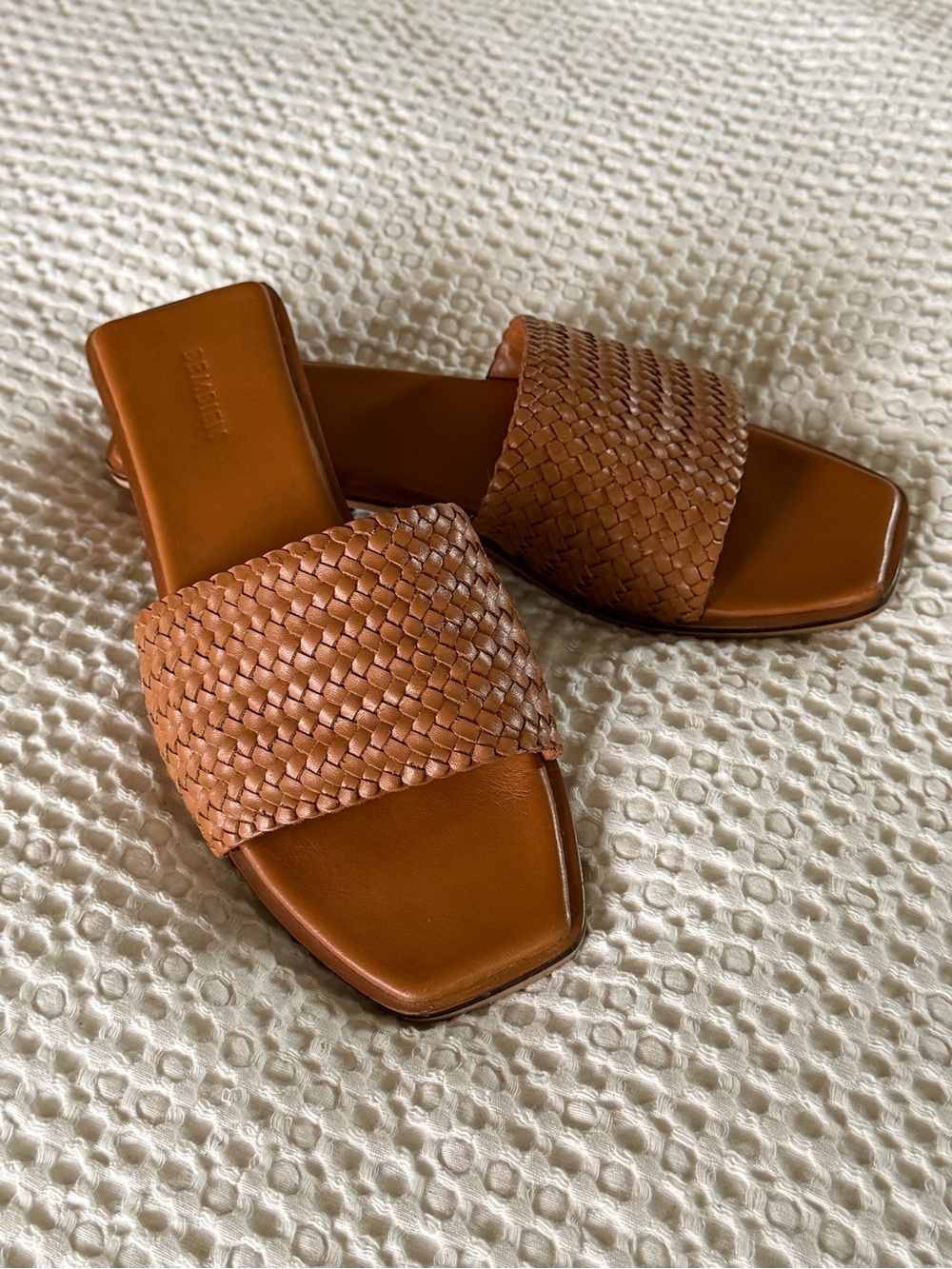 Bembien Mesa Woven Leather Slides Sienna EU 37 - Picture 2 of 13